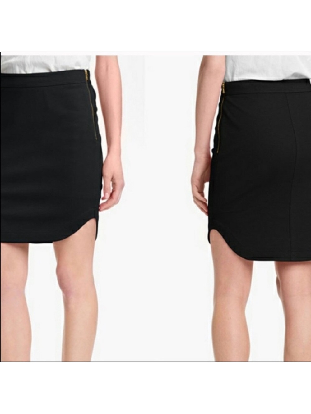 Trina Turk Black Mini Skirt with Side Zip size 2